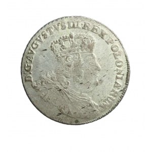 AUGUST III (1733-1763) 2-złotówka koronna 1753 R2