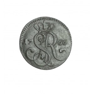 STANISŁAW AUGUST PONIATOWSKI (1764-1795) Kronenpfennig 1766 G, fein