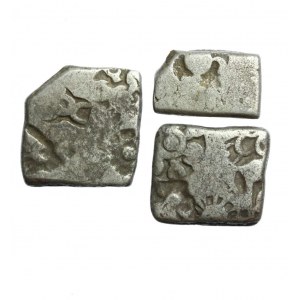 INDIE, VII/VI p.n.e., monety typu PUNCH-zestaw 3 szt