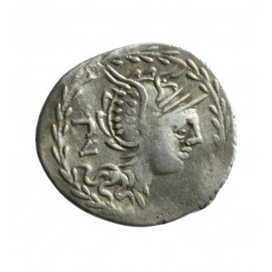 REPUBLIKA, M.Lucilius Rufus, denar 101 p.n.e.