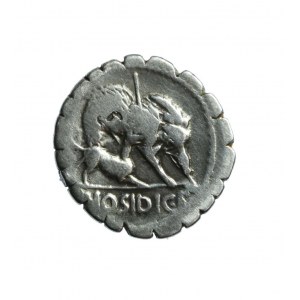REPUBLIK, C.Hosidius C.F.Geta, Denarius serratus 68 v. Chr.