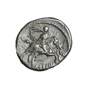 REPUBLIKA, A.Licinius Nerva, denár 47 př. n. l., pěkný a vzácný