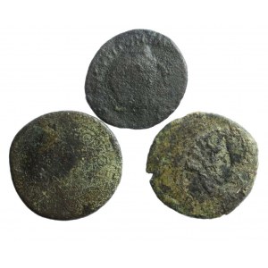 ROME AUGUSTUS, aces with legion countermarks, set of 3 pieces