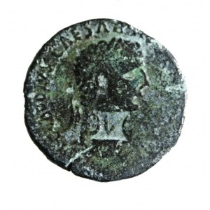 ROME CLAUDIUS I, sesterc with Tiberius's countermarch