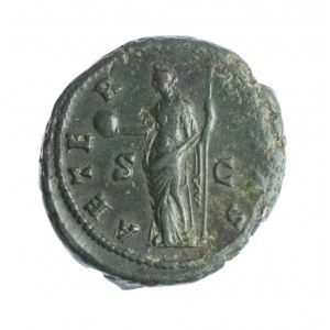 RÍM, FAUSTINA I., posmrtné eso po 141 ne v peknej patine
