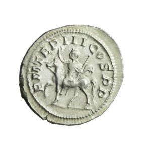 RZYM, GORDIAN III, piękny denar z konnym cesarzem