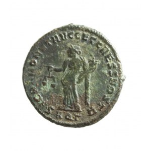 ŘÍM, CONSTANTIUS A CHLORUS, pěkný velký folis s Monetou