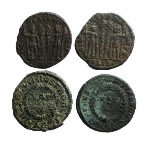 RZYM, Constantinus II (337-340 ne), zestaw 4 folisów