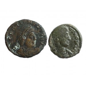 ROME, GRATIANUS, set of 2 bronzes