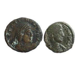 ROME, GRATIANUS, Satz von 2 Bronzen