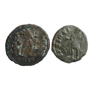 ROME, GRATIANUS, set of 2 bronzes