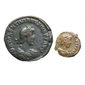 RÍM, VALENTINIANUS II, sada 2 bronzov