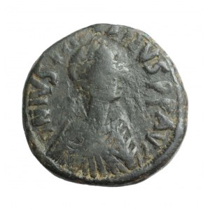 BIZANCJUM-JUSTINIANUS I (527-565 ne), AE folis, Konstantynopol