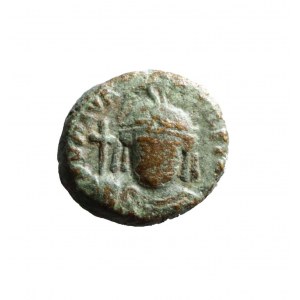 BIZANCJUM-MAURICIUS TIBERIUS (582-602 ne), AE decanummion, Syrakusy