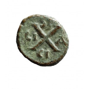 BIZANCJUM-MAURICIUS TIBERIUS (582-602 ne), AE dekanummion, Syrakuzy