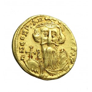 BIZANCJUM-CONSTANS II (641-668 ne), AV solid, rzadki typ=23 silikwy