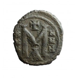 BIZANCJUM-LEON III ISAURUS (717-741 ne), AE folis z Contantinem V, rzadki