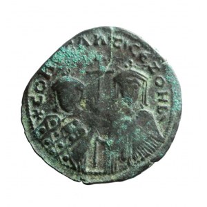 BIZANCJUM-CONSTANTINUS VII i ZOE, rzadki i piękny folis z Konstantynopola