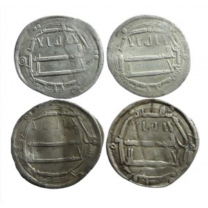 ABBASID DYNASTY- set of 4 dirhams of different caliphs