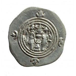 IMPERIUM SASANIDÓW-KHUSRO II, AR drachma