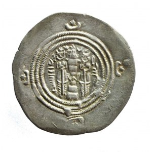 IMPERIUM SASANIDÓW-KHUSRO II, AR drachma