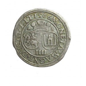 ZYGMUNT II AUGUST (1544-1572) Quadriga von Litauen 1566 R1