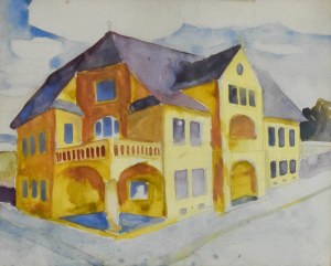 Stanislaw KAMOCKI (1875-1944), A house in the city - a study of perspective, ca. 1898