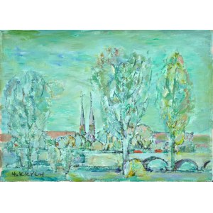 Henryk KRYCH (1905-1980), Landschaft mit Brücke