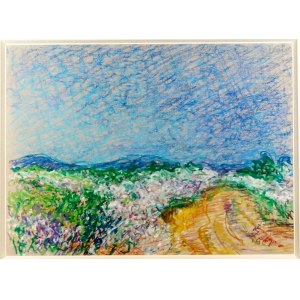 Stefan Mrożewski (1894-1975). Pastell. Kalifornische Landschaft. 1967.