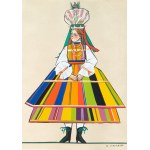 Zofia Stryjeńska. Polské lidové kroje. 1939r. Portfolio 40 originálních barevných grafik.