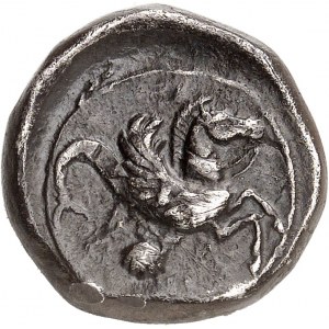 Calabre, Tarente. Didrachme ND (490-425 av. J.-C.), Tarente.