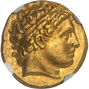 Macédoine (royaume de), Philippe II (359-336 av. J.-C.). Statère d’or posthume ND (323-317 av. J.-C.), Colophon.