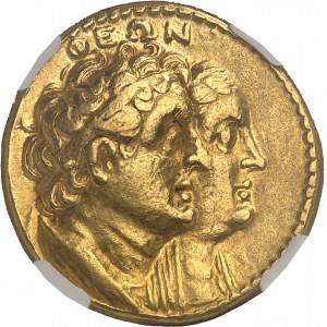 Royaume lagide, Ptolémée II (283-246 av. J.-C.). Octodrachme d’or ou mnaieion ND (272-270 av. J.-C.), Alexandrie.