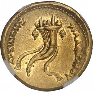 Royaume lagide, Ptolémée II (283-246 av. J.-C.). Octodrachme d’or ou mnaieion ND (254-252 av. J.-C.), Alexandrie.