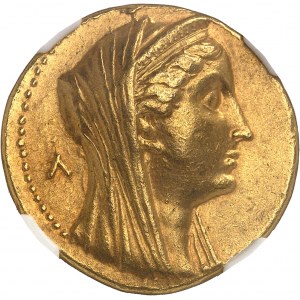 Royaume lagide, Ptolémée II (283-246 av. J.-C.). Octodrachme d’or ou mnaieion ND (252-249 av. J.-C.), Alexandrie.