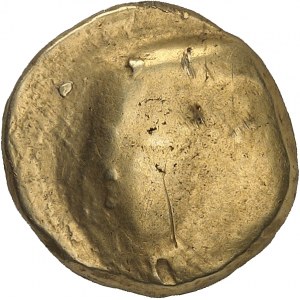 Ambiens / Belgium. Statère uniface, à l'exergue orné ND (second tiers du Ier siècle avant J.-C. et période pré-augustéenne).