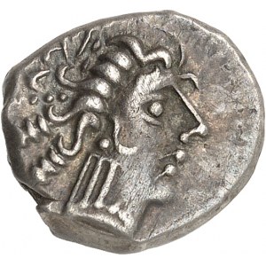 Insubres, imitations des drachmes de Marseille. Drachme légère au lion, ΜΑΣΣΑ ND (fin du IIIe - IIe siècle avant J.-C.).