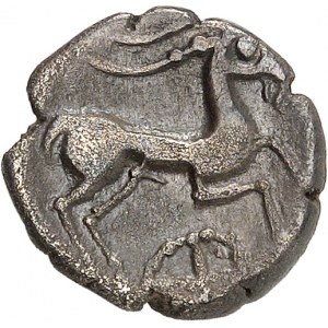 Allobroges. Drachme au bouquetin , classe I aux longues cornes ND (fin du IIe - premier quart du Ier siècle avant J.-C.).