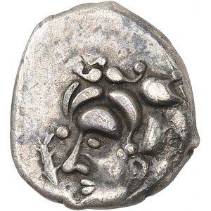 Longostalètes. Drachme de style languedocien Romanisé, Série 50 ND (milieu du IIIe - première moitié du IIe siècle avant J.-C.).