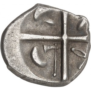 Volques Tectosages. Drachme de style hybride, languedocien / cubiste, Série 55 ND (IIe siècle avant J.-C.).