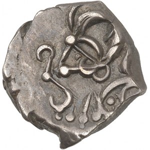 Cadurques / Tectosages. Drachme à la tête triangulaire, Série 162 ND (IIe siècle avant J.-C.).