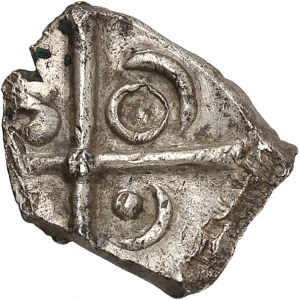 Sotiates. Drachme à la tête bouclée du Causé, Série 157 ND (première moitié du Ier siècle avant J.-C.).