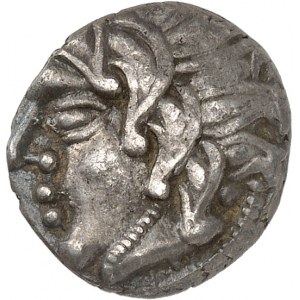 Bituriges / Incertaines du Centre-Ouest. Drachme au loup et au triskèle, Classe II au profil à gauche ND (milieu du IIe siècle avant J.-C.).