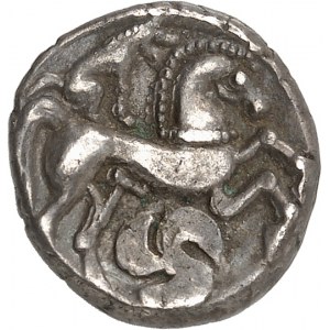 Bituriges / Incertaines du Centre-Ouest. Drachme au loup et au triskèle, Classe II au profil à gauche ND (milieu du IIe siècle avant J.-C.).