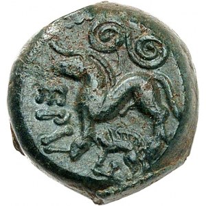 Aulerques Éburovices. Bronze Série 423 à la légende EPV ND (fin de la première moitié du Ier siècle avant J.-C. et Guerre des Gaules).