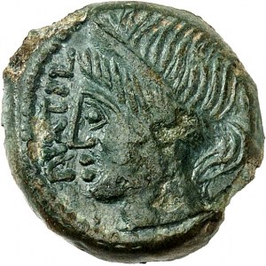 Carnutes. Bronze PIXTILOS, classe II à la louve et au lézard ND (seconde moitié du Ier siècle, c. 30-10 avant J.-C.).
