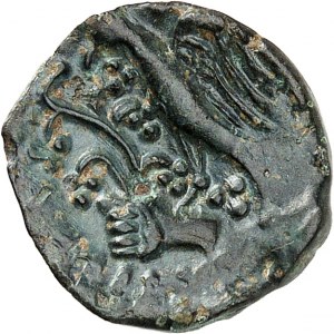 Carnutes. Bronze PIXTILOS, classe III à l'oiseau et à la main ND (seconde moitié du Ier siècle, c. 30-10 avant J.-C.).