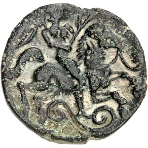 Carnutes. Bronze PIXTILOS, classe VII à la cavalière ailée ND (seconde moitié du Ier siècle, c. 30-10 avant J.-C.).