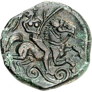 Carnutes. Bronze PIXTILOS, classe VII à la cavalière ailée ND (seconde moitié du Ier siècle, c. 30-10 avant J.-C.).