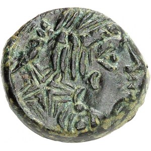 Carnutes. Bronze à l'aigle et au serpent, classe III ND (première moitié du Ier siècle avant J.-C.).